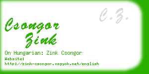 csongor zink business card
